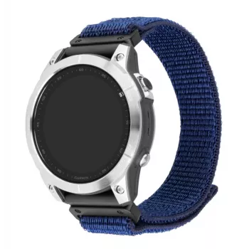 Nomaināma sporta siksniņa FIXED Garmin QuickFit 22 mm — tumši zila neilona, 160–210 mm