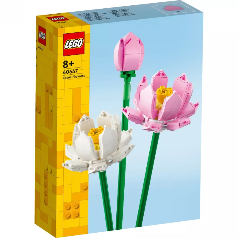 LEGO 40647 Lotus Flowers — Botāniskā kolekcija modulārs modelis, 220 gab., augstums 300 mm, vecums 8+