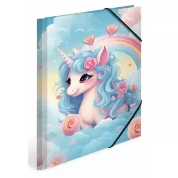 HERMA A4 mapes vāks ar elastīgo aizdari Happy Unicorns