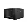 Lanberg sienas montāžas 19 inch sadales skapis 6U 600x600mm melns (stikla durvis)