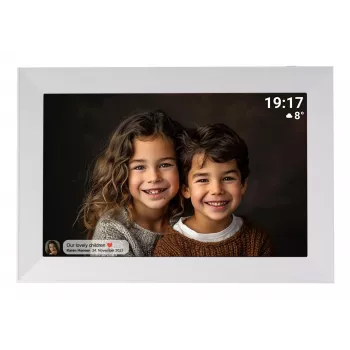 Denver PFF-1012 digitālais foto rāmis Balts 25.6 cm (10.1 inch) Skārienekrāns Wi-Fi