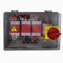 PV savienotājkārba HiSmart NV822300 DC 3in-3out IP66 saules paneļu blokiem