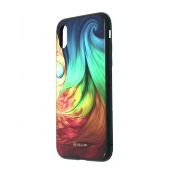 Tellur Cover Glass Print iPhone XR Mesmeric – cietā aizmugures aizsargmaciņš ar stikla apdruku