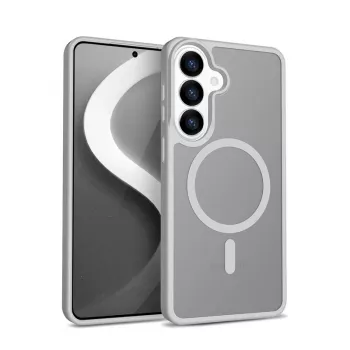 Crong Hybrid Matte Magnetic vāciņš Samsung Galaxy S26 — TPU + PC, Pelēks
