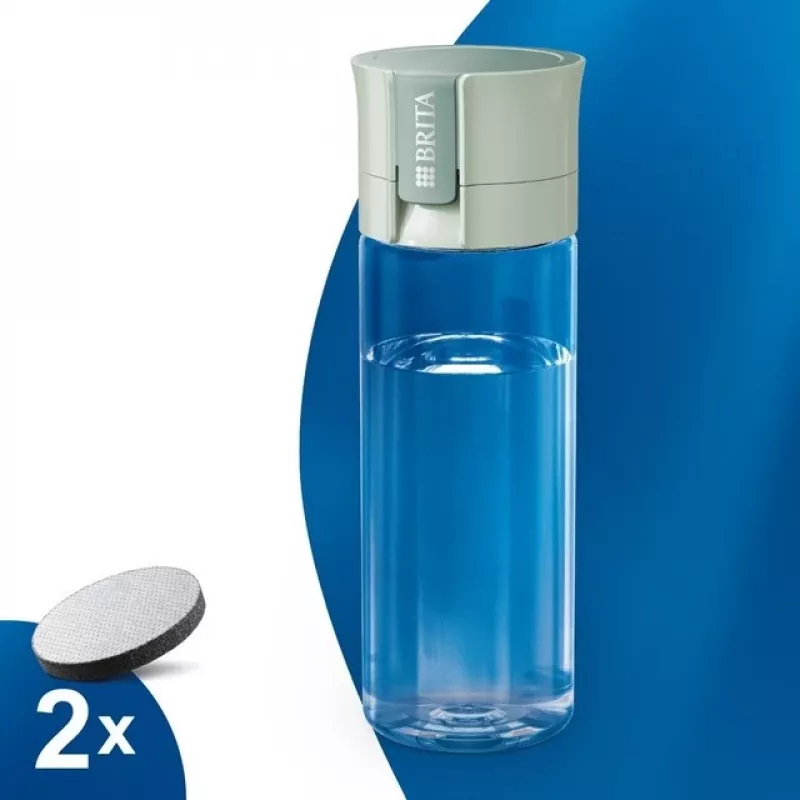 BRITA Vital filtrējošā pudele Pasteļzaļa 600 ml ar 5 MicroDisc filtriem (BRITA 1059295)
