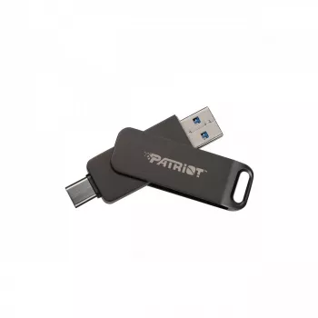 USB zibatmiņa PATRIOT Rage R550 512GB 100 MB/S USB A+C Šarnīra dizains (PE512GR550DSAD) Melna