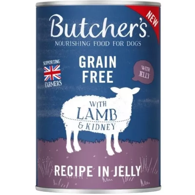 Butcher's Original Mega Pack mitrs suņu ēdiens, gabaliņu maisījums želejā ar aknām vai nierēm, 6 x 400 g