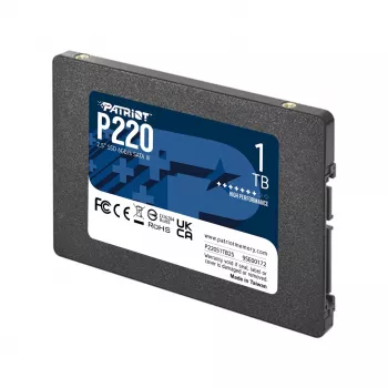 2,5 collu SATA III SSD PATRIOT P220 1 TB — 550/500 MB/s, 50k IOPS, 7 mm