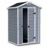 Plastmasas dārza māja Keter S 1457 0043 ar vienām durvīm, melnu jumtu 1280x940x1960 mm
