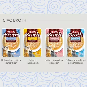 Mitrs kaķu gardums INABA Ciao Broth Chicken & Tuna 40 g