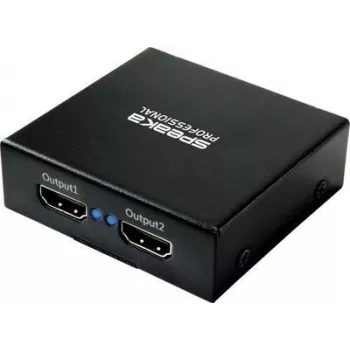 SpeaKa Professional SP-HDS-220 1+2 Portu HDMI Sadalītājs Ultra HD 3840 x 2160 pikseļi Melns (SP-9006064)