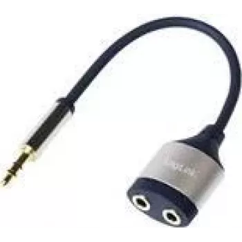 LogiLink Audio sadalītājs stereo mini ligzda sieva uz stereo mini spraudni vīrietis 18 cm