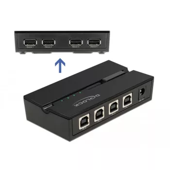DeLOCK 11494 USB 2.0 slēdzis 4 datoriem, melns
