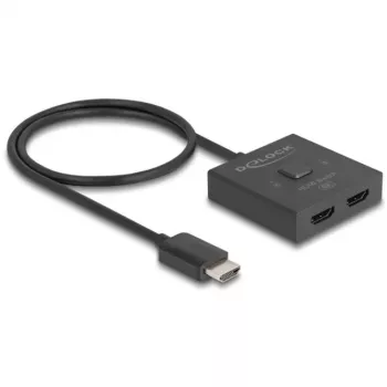 HDMI slēdzis DeLOCK 18901 144Hz Melns Plastmasa 55x55x15mm