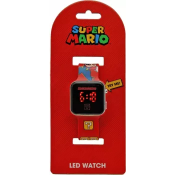 Bērnu Euroswan LED Super Mario sarkans digitālais rokas pulkstenis
