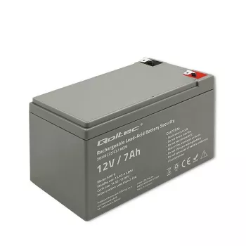 Qoltec 53076 AGM akumulators | 12V | 7Ah | Drošības sistēmām