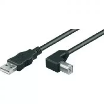 Wentronic Goobay USB 2.0 Hi-Speed kabelis, melns, 5 m - USB 2.0 spraudnis (A tips) > USB 2.0 spraudnis (B tips) (95118)