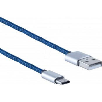 USB kabelis ShiverPeaks BS14-50018 USB 2.0 0.3 m zils