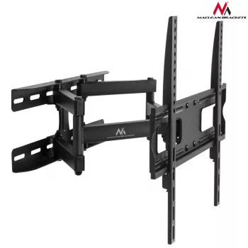 TV sienas stiprinājums MACLEAN MC-760 32–55 collu televizoriem, tērauds, VESA līdz 400x400, 30 kg, melns, 9.6–44.8 cm