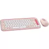 Logitech POP Icon Combo - Bezvadu tastatūras un peles komplekts - Bluetooth LE - QWERTY - US International - rozā, baltā (920-013142)