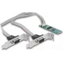 DeLOCK M.2 kartes adapteris uz 2 x seriālais ports RS-232 DB9 PCIe 2.1