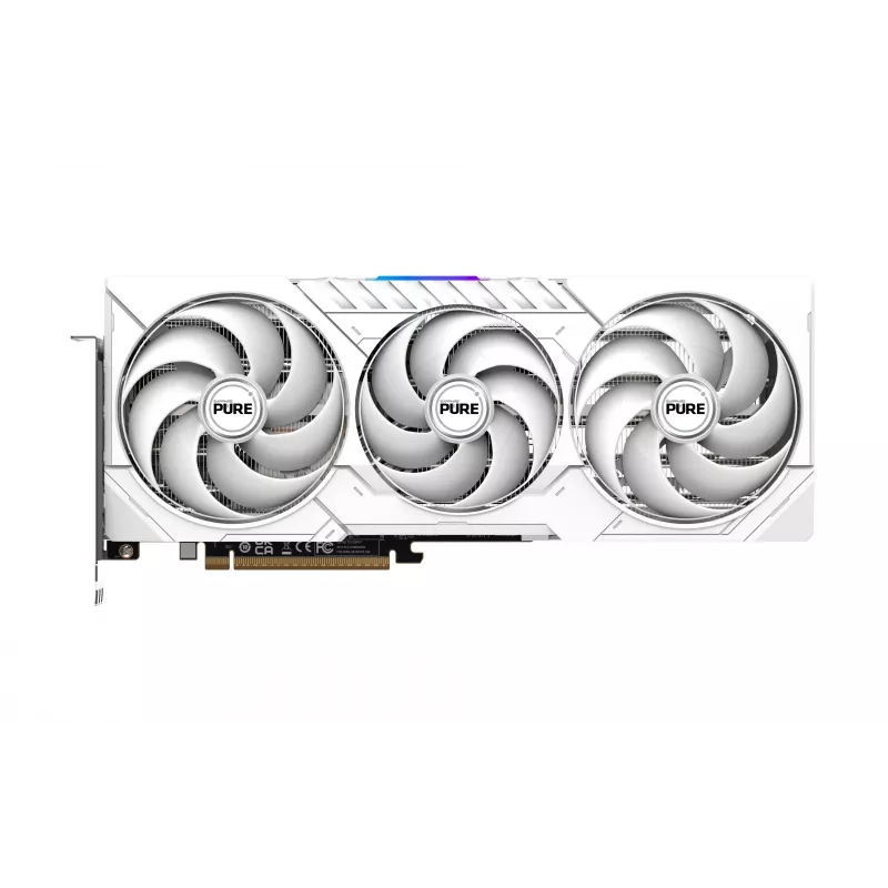 Grafikas karte Sapphire Radeon RX 9070 XT — 16 GB GDDR6, PCIe 5.0, 256-bit, 320 mm, 3-slot, Balta