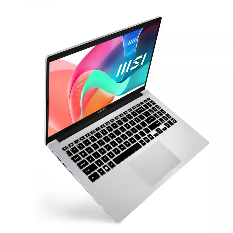 MSI Modern 15 F13MG-088PL klēpjdators, Intel® Core™ i7-1355U, 15.6 inch Full HD, 16 GB DDR4, 512 GB SSD, Wi-Fi 6E, Windows 11 Pro, Sudrabs