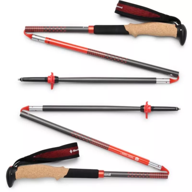 BLACK DIAMOND Trekking nūjas Pursuit Carbon Z, Fitness Device antracīts/oranžs, 1 pāris, 115 cm