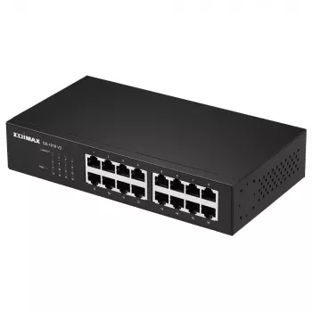 Edimax GS-1016 V2 pārvaldāms Gigabit Ethernet tīkla slēdzis (10/100/1000) Melns