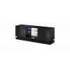 TV skapis Cama Meble QIU 160 — MDF melns spīdums, 1600×420×570 mm