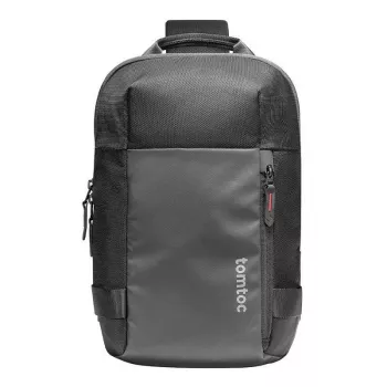 Crossbody soma Tomtoc Navigator-T24 S — melna, kompakta ikdienas nēsāšana