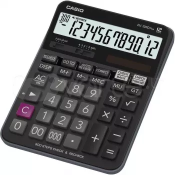 Casio DJ-120D Plus – galda kalkulators – 12 cipari – saules panelis, baterija (DJ-120DPLUS)