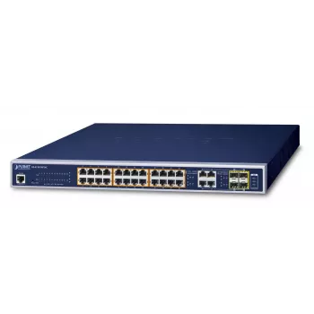PLANET GS-4210-24PL4C - Pārvaldāms tīkla slēdzis - 24 porti 10/100/1000 (PoE+) + 4 Combo Gigabit-SFP - darbvirsmas/statīva montāža - PoE+ (440 W)