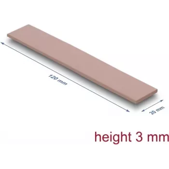 Termopaliktnis DeLOCK 18484 3 W/m·K Rozā 20x120x3 mm