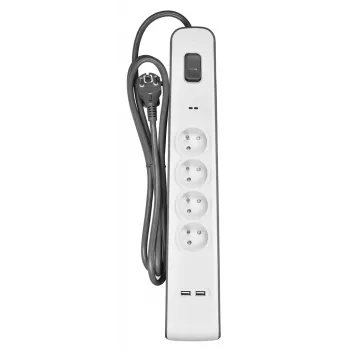 Pārsprieguma aizsargs Belkin BSV401CA2M Melns Balts 4 Kontaktligzdas 2m