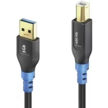 USB kabelis PureLink FI-U200-020 2 m USB A USB B Melns Zils