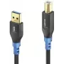 USB kabelis PureLink FI-U200-020 2 m USB A USB B Melns Zils