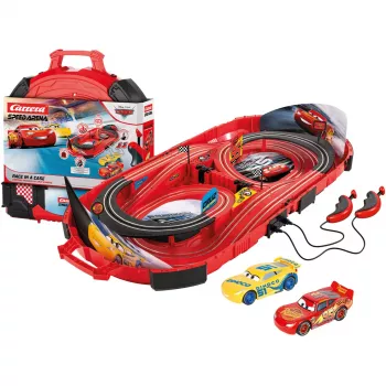 Racetrack CARRERA Speed Arena Disney Pixar Cars — slotcaru spēļu komplekts