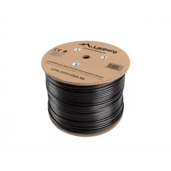 Lanberg LCF6-21CU-0305-BK tīkla kabelis melns 305 m Cat6 F/UTP (FTP) āra