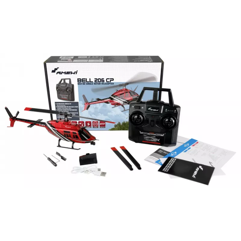 Amewi Bell 206 Jet Ranger helikopters 6 kanālu