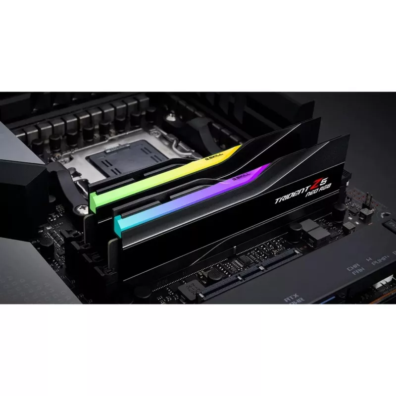 DIMM 64 GB DDR5-6000 (2x 32 GB) Dual-Kit, Arbeitsspeicher schwarz, F5-6000J2636H32GX2-TZ5NR, Trident Z5 Neo RGB, AMD EXPO