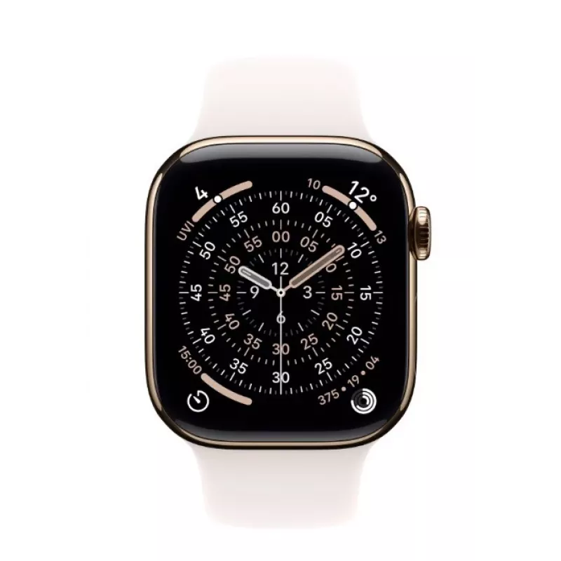 Viedpulkstenis Apple Watch Series 11 GPS + Cellular 42mm Zelts Titanis Korpuss Light Blush Sport Siksniņa M/L