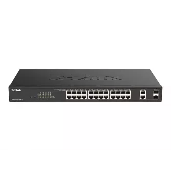D-Link DGS-1100-26MPV2/E pārvaldāms L2 Gigabit Ethernet PoE slēdzis, 24 porti, melns