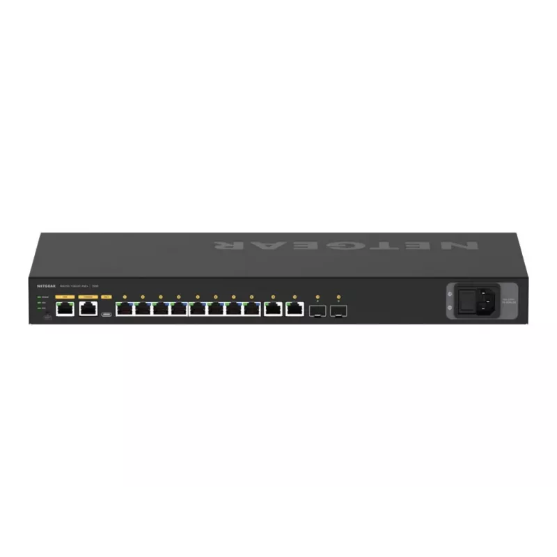 NETGEAR M4250-10G2XF-PoE+ pārvaldāms L2/L3 Gigabit Ethernet (10/100/1000) PoE+ slēdzis 1U melns