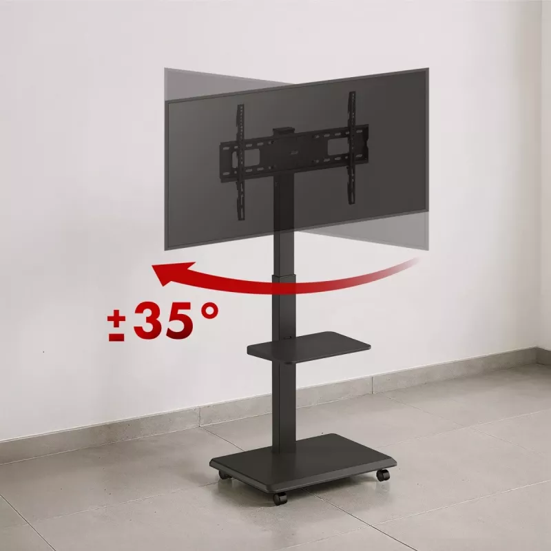 Grīdas TV statīvs ergo office ER-304 B, max slodze 50 kg, VESA 600x400