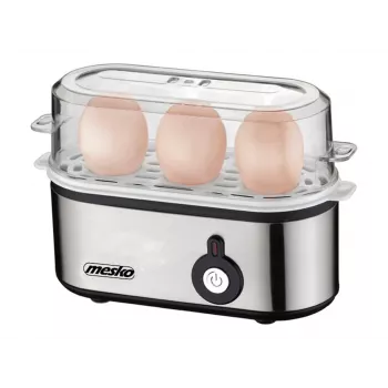 Mesko MS 4485 olu vārītājs 3 olas 210 W Melns, Sudrabs, Caurspīdīgs