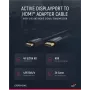 Clicktronic Casual DisplayPort/HDMI™ adaptera kabelis, 10 m - īpaši ātrs kabelis - DisplayPort / HDMI™ - 4K@60Hz (44927)