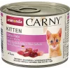 Slapjā kaķu barība animonda Carny Baby Paté 200 g — liellops & vista, bezgraudu, kaķēniem, viegli atverama skārdene