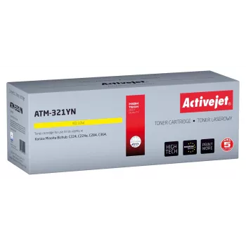 Activejet ATM-321YN Tonera kasetne (aizstāj Konica Minolta TN321Y; Supreme; 25 000 lappušu; dzeltena)