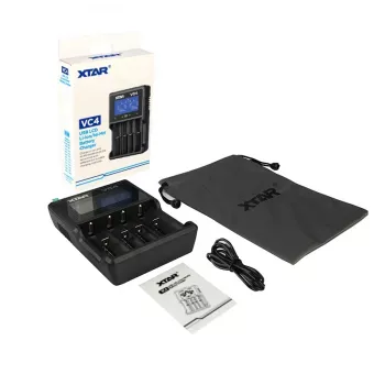 XTAR VC4 universāls lādētājs mājsaimniecības baterijām ar USB ieeju